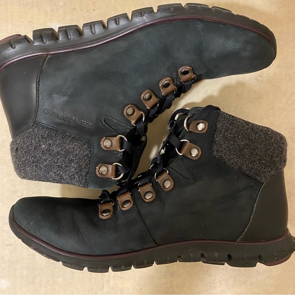 Cole Haan Women's Zerogrand Waterproof Hiking‎ Boots Ankle Nubuck Size 6 Black - Picture 9 of 14